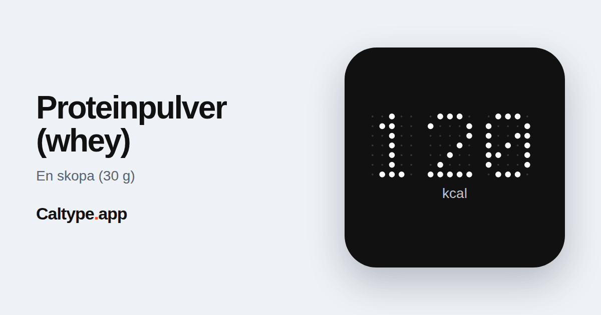 Dela: Proteinpulver (whey)